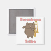 Aimant Trombone Tribe Funny Cat Pink Letters (Recto/Verso)