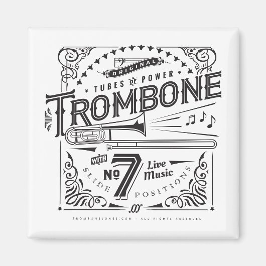 Aimant Trombone vintage (Devant)