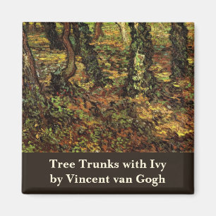 Aimant Troncs d'arbres avec lierre par Vincent van Gogh