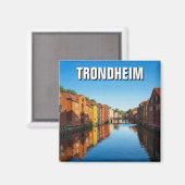 Aimant Trondheim Bakklandet Norvège Travel (Recto/Verso)