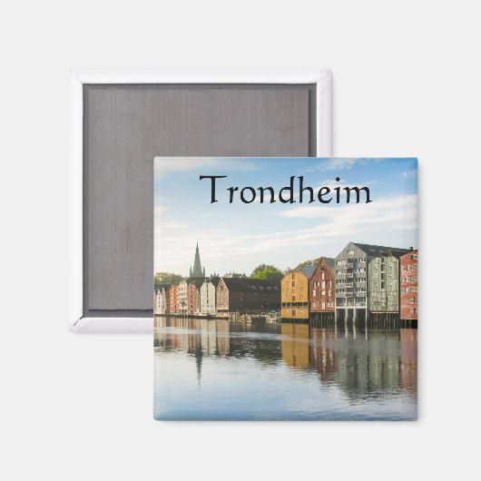 Aimant Trondheim Norvège Souvenir (Recto/Verso)