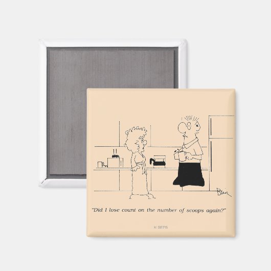 Aimant Trop de café (Recto/Verso)