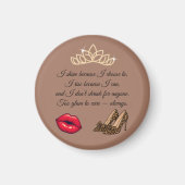 Aimant Trop Glam Pour Se Soucier – Citation Chic (Devant)