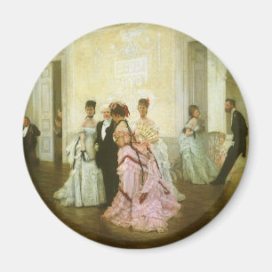 Aimant Trop tôt par James Tissot, art victorien Vintage