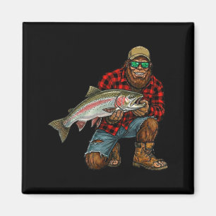 Aimant Trophée de pêche Bigfoot Steelhead drôle Sasquatch