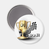 Aimant Trophée d'or simple père Fête des pères (Recto/Verso)