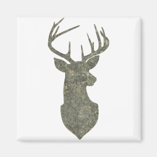 Aimant Trophée majestueux de mâle de silhouette de cerf
