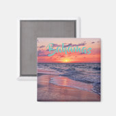 Aimant Tropical Bahamas Sunset Paradise Beach (Recto/Verso)