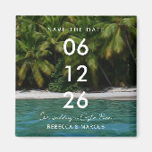 Aimant Tropical Beach Destination Wedding Save the Date (Devant)