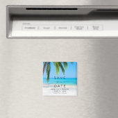 Aimant Tropical Beach Wedding Save the Date (In Situ (Lave-vaisselle))
