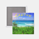 Aimant Tropical Cancun Mexico Beach Sea Paradise (Recto/Verso)