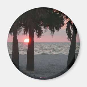 Aimant tropical de coucher du soleil