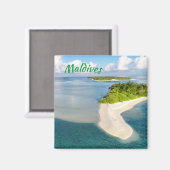 Aimant Tropical maldives Exotic Island (Recto/Verso)