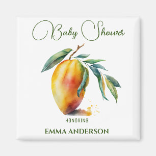 Aimant Tropical Mango Baby Shower