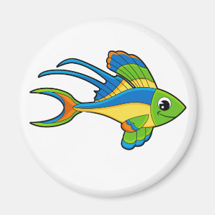 Aimant tropical mignon de poissons