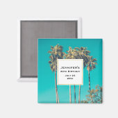 Aimant Tropical Palm Trees Retro Vibe Event (Recto/Verso)