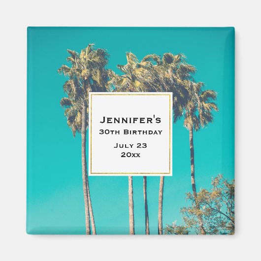 Aimant Tropical Palm Trees Retro Vibe Event (Devant)