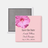 Aimant Tropical Save the Date (rose) (Recto/Verso)
