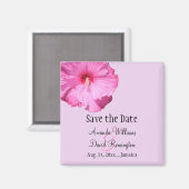 Aimant Tropical Save the Date (violet) (Recto/Verso)