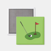 Aimant Trou de golf avec drapeau (Recto/Verso)