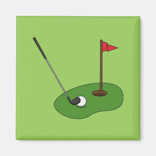 Aimant Trou de golf avec drapeau (Devant)