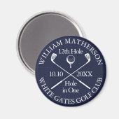 Aimant Trou de golf en un bleu marine personnalisé (Recto/Verso)