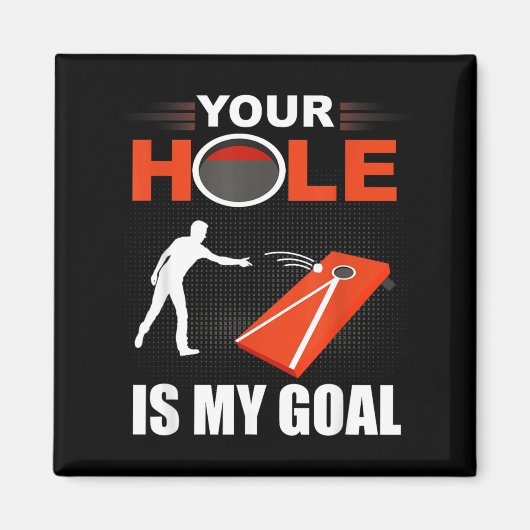 Aimant Trou est objectif drôle jeu de cornhole sac de har (Devant)