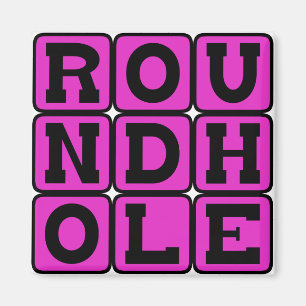 Aimant Trou rond, Carré