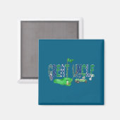 Aimant Trou unique grand oncle golf Graphisme (Recto/Verso)
