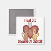 Aimant Trouble de chat obsessionnel (Recto/Verso)