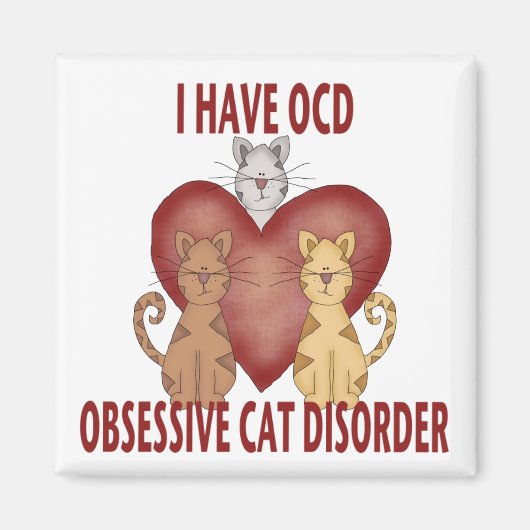 Aimant Trouble de chat obsessionnel (Devant)