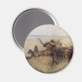 Aimant Troupeau de sentiers au Wyoming par WHD Koerner (Recto/Verso)