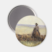 Aimant Troupeau de sentiers au Wyoming par WHD Koerner (Recto/Verso)