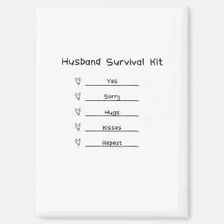 Aimant Trousse de survie pour mari mignon