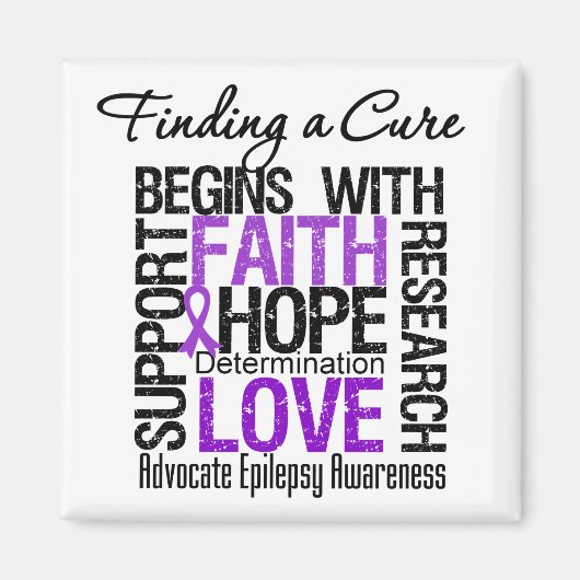 Aimant Trouver un remède pour l'épilepsie (Devant)