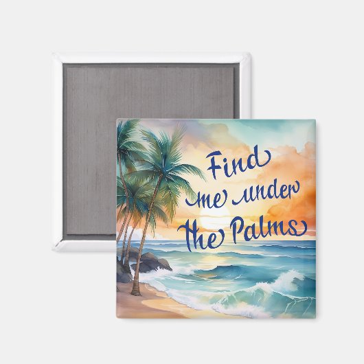 Aimant Trouvez-Moi Sous L'Aimant Palms (Recto/Verso)
