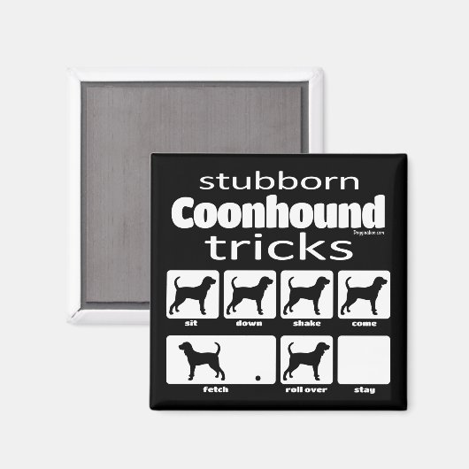 Aimant Trucs Coonhound (Recto/Verso)