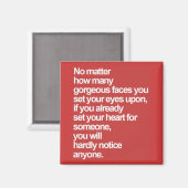 AIMANT TRUE LOVE CITE COMBIEN DE VISAGES GORGEEUX ONT DÉF (Recto/Verso)