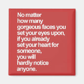 AIMANT TRUE LOVE CITE COMBIEN DE VISAGES GORGEEUX ONT DÉF (Devant)