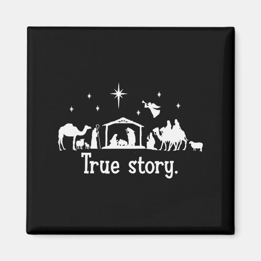 Aimant True Story Nativity Manger Christmas Baby Jesus Ki (Devant)