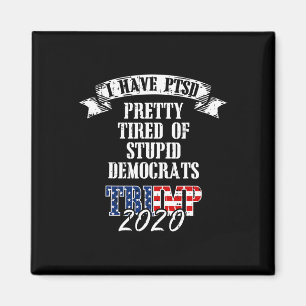 Aimant Trump 2020, Drapeau américain assez fatigué