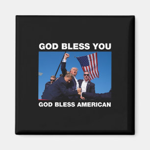 Aimant Trump 2024 Dieu vous bénisse - Dieu bénisse l'Amér
