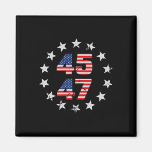Aimant Trump 2024 - Drapeau américain (sur B)
