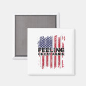 Aimant Trump 2024 - Drapeau américain V (Recto/Verso)