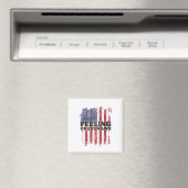 Aimant Trump 2024 - Drapeau américain V (In Situ (Lave-vaisselle))