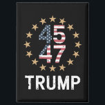 Aimant Trump 2024 Drapeau de l'Amérique Revenir Trump 45<br><div class="desc">Trump 2024 Drapeau de l'Amérique Revenir Trump 45 47</div>