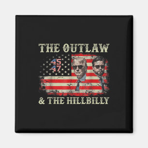 Aimant Trump 2024 Drapeau hors-la-loi Hillbilly J.d.vance