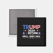 Aimant Trump 2024 Forage Par (Recto/Verso)