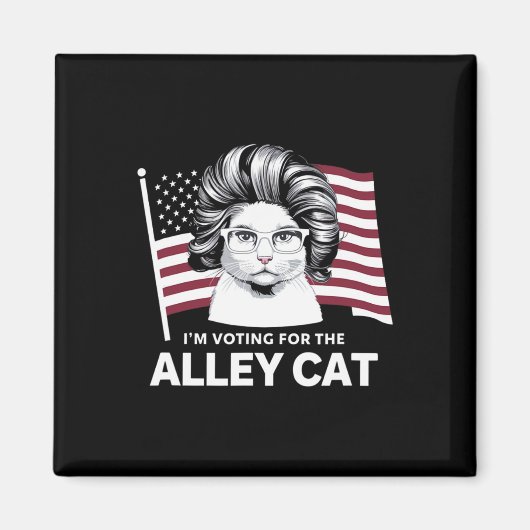 Aimant Trump 2024 Je vote pour le républicain chat de rue (Devant)