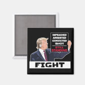 Aimant Trump 2024 Lutte Contre L'Élection Présidentielle  (Recto/Verso)